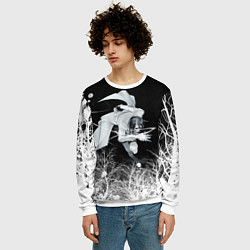 Свитшот мужской Белый Неон над лесом White Neon, цвет: 3D-белый — фото 2