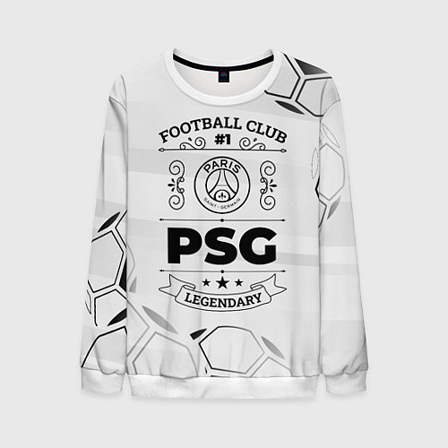 Мужской свитшот PSG Football Club Number 1 Legendary / 3D-Белый – фото 1