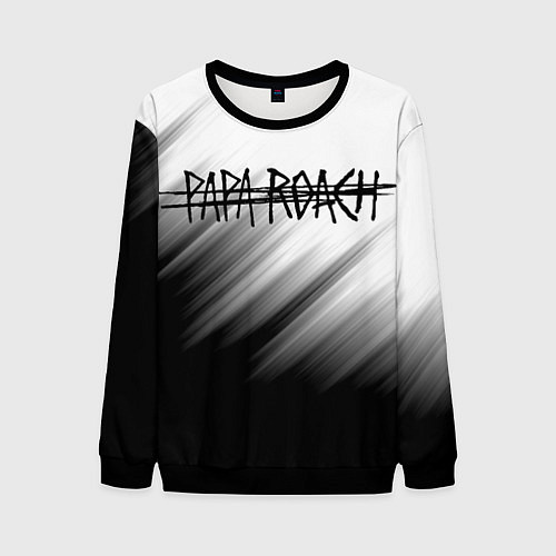 Мужской свитшот Papa roach Streak logo / 3D-Черный – фото 1