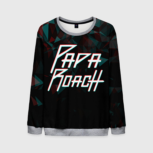 Мужской свитшот Papa roach Glitch Big Logo / 3D-Меланж – фото 1