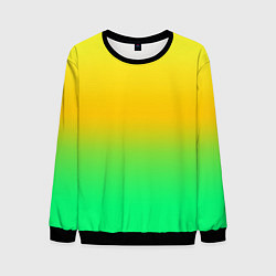 Мужской свитшот Неоновый градиентный желто-зеленый фон