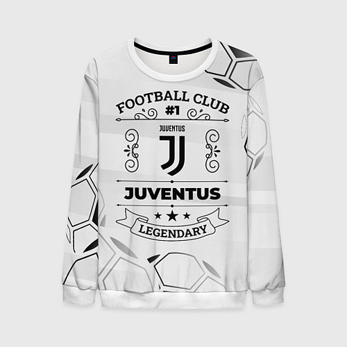 Мужской свитшот Juventus Football Club Number 1 Legendary / 3D-Белый – фото 1