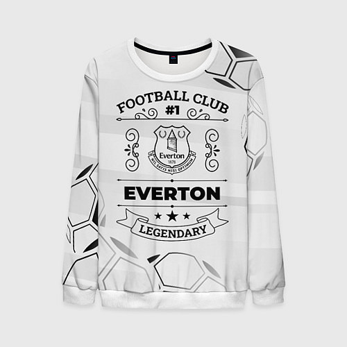 Мужской свитшот Everton Football Club Number 1 Legendary / 3D-Белый – фото 1