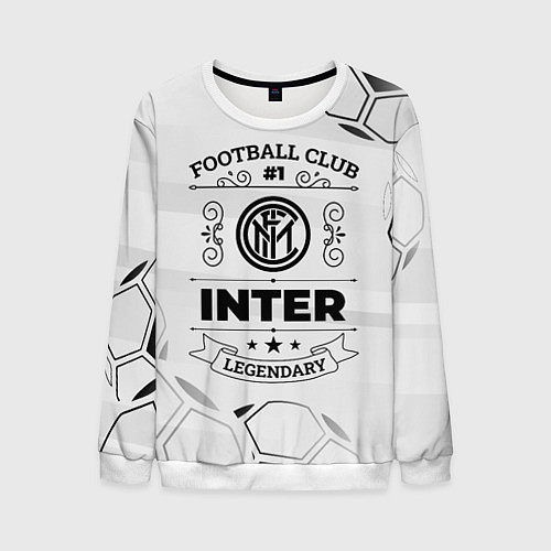 Мужской свитшот Inter Football Club Number 1 Legendary / 3D-Белый – фото 1