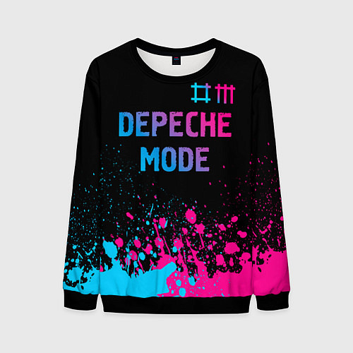 Мужской свитшот Depeche Mode Neon Gradient / 3D-Черный – фото 1