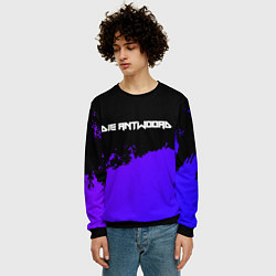 Свитшот мужской Die Antwoord Purple Grunge, цвет: 3D-черный — фото 2