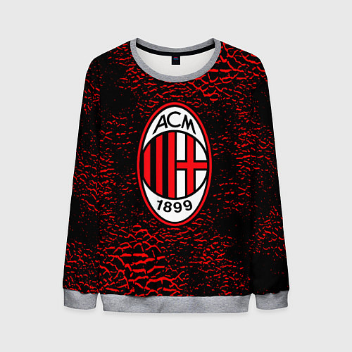 Мужской свитшот Ac milan фк милан logo / 3D-Меланж – фото 1