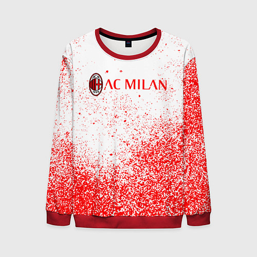 Мужской свитшот Ac milan красные брызги / 3D-Красный – фото 1