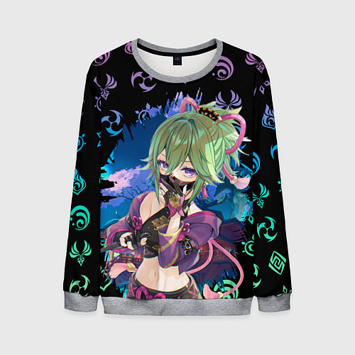 Мужской свитшот Куки Синобу Геншин Импакт / 3D-Меланж – фото 1