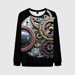 Свитшот мужской Mechanism of gears in Steampunk style, цвет: 3D-черный