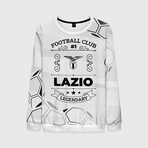 Мужской свитшот Lazio Football Club Number 1 Legendary / 3D-Белый – фото 1