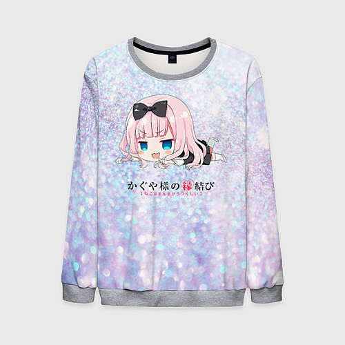 Мужской свитшот В Любви как на войне - Госпожа Кагуя - Синомия / 3D-Меланж – фото 1