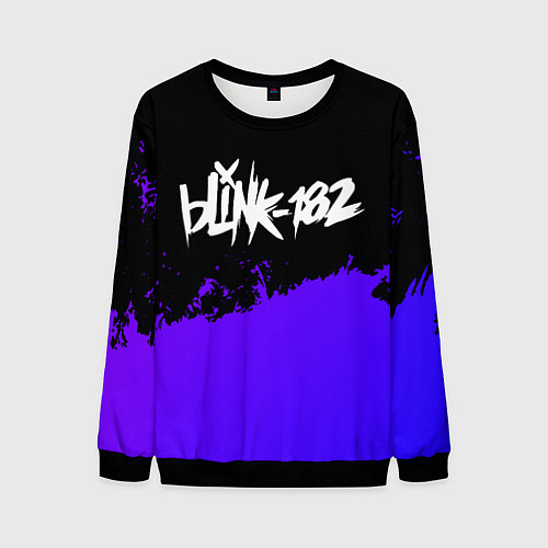 Мужской свитшот Blink 182 Purple Grunge / 3D-Черный – фото 1