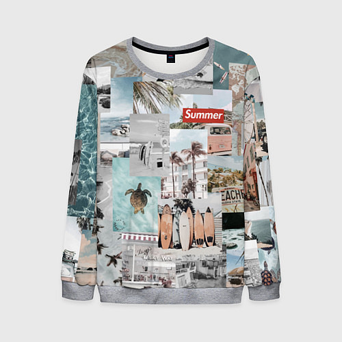 Мужской свитшот Aloha surfing / 3D-Меланж – фото 1