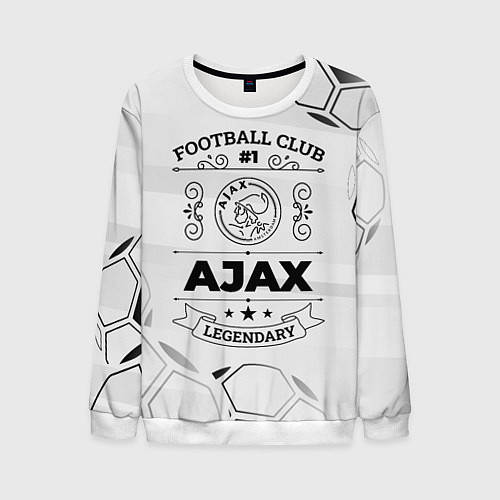 Мужской свитшот Ajax Football Club Number 1 Legendary / 3D-Белый – фото 1