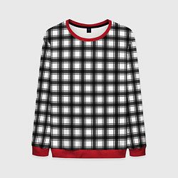 Мужской свитшот Black and white trendy checkered pattern