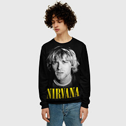 Свитшот мужской Nirvana - Kurt Donald Cobain, цвет: 3D-черный — фото 2