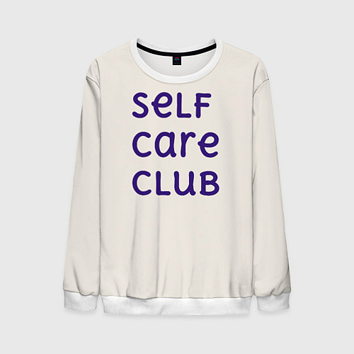 Мужской свитшот Self care club / 3D-Белый – фото 1