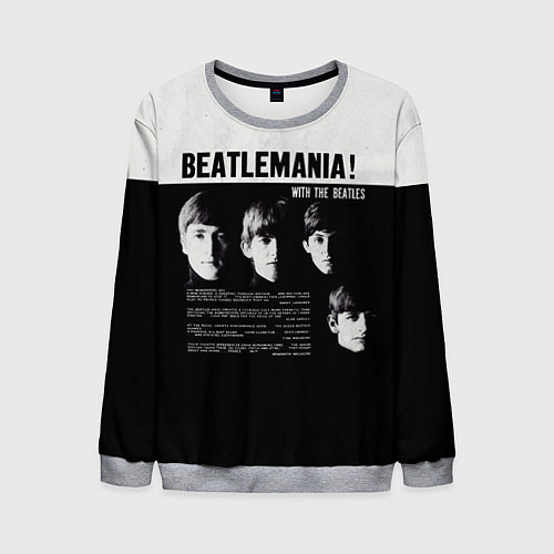 Мужской свитшот With The Beatles Битломания / 3D-Меланж – фото 1