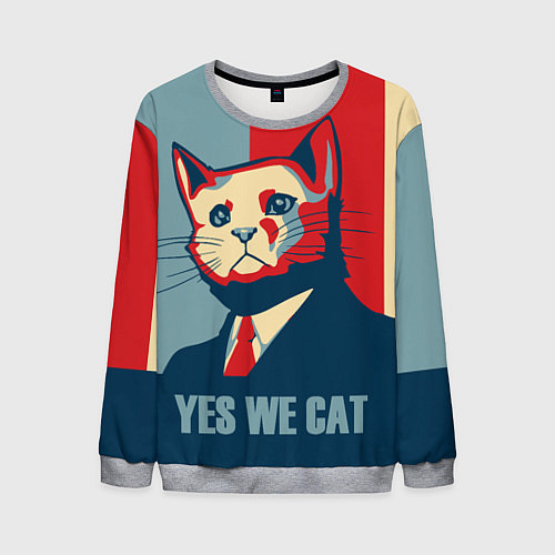 Мужской свитшот YES WE CAN T / 3D-Меланж – фото 1