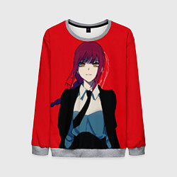 Мужской свитшот Макима сидит -человек бензопила