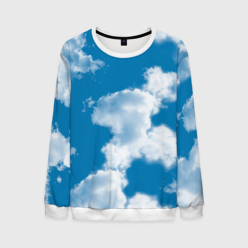 Мужской свитшот Небо в облаках / 3D-Белый – фото 1
