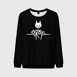 Свитшот мужской Stray night cat, цвет: 3D-черный
