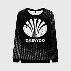 Свитшот мужской Daewoo с потертостями на темном фоне, цвет: 3D-черный