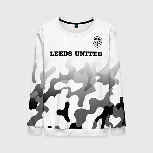 Мужской свитшот Leeds United sport на светлом фоне: символ сверху / 3D-Белый – фото 1