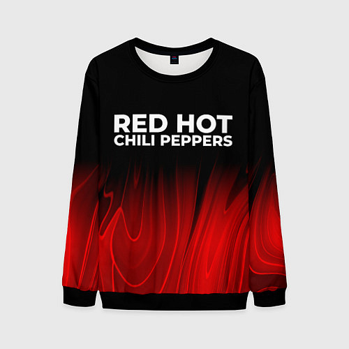 Мужской свитшот Red Hot Chili Peppers red plasma / 3D-Черный – фото 1