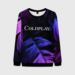 Мужской свитшот Coldplay neon monstera