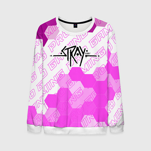Мужской свитшот Stray pro gaming: символ наверху / 3D-Белый – фото 1