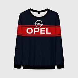 Свитшот мужской Opel blue theme, цвет: 3D-черный