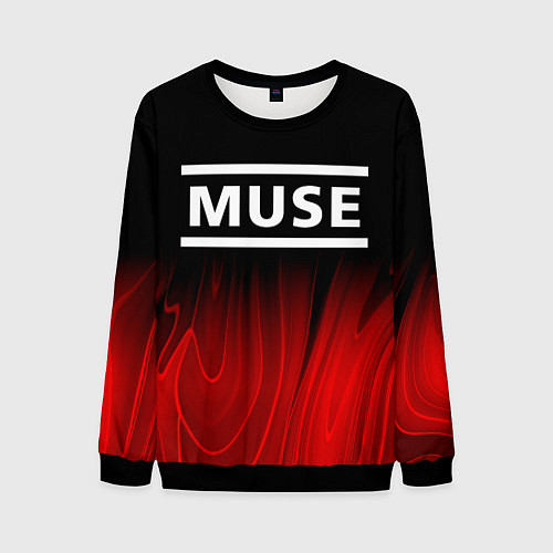 Мужской свитшот Muse red plasma / 3D-Черный – фото 1