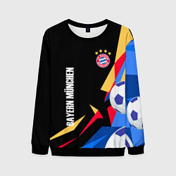 Свитшот мужской Bayern munchen Sport - цветные геометрии, цвет: 3D-черный