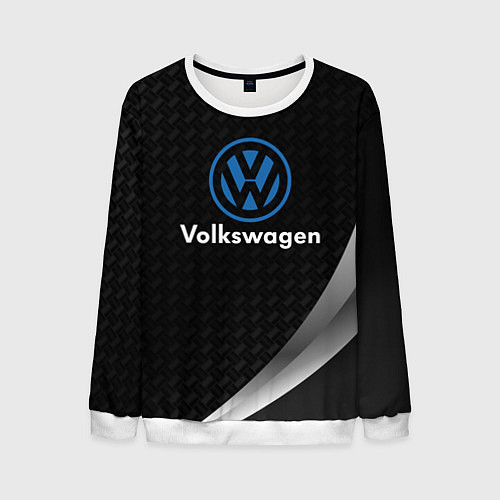 Мужской свитшот Volkswagen абстракция / 3D-Белый – фото 1