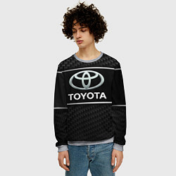 Свитшот мужской Toyota Карбон, цвет: 3D-меланж — фото 2