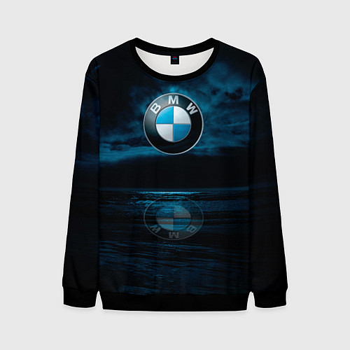 Мужской свитшот BMW marine theme / 3D-Черный – фото 1