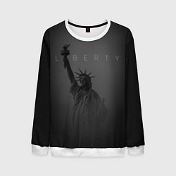 Свитшот мужской LIBERTY - СТАТУЯ СВОБОДЫ, цвет: 3D-белый