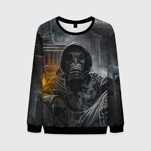 Мужской свитшот STALKER На Привале В Припяти / 3D-Черный – фото 1