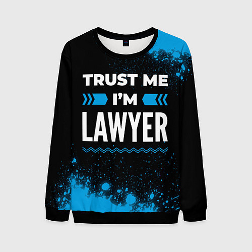 Мужской свитшот Trust me Im lawyer dark / 3D-Черный – фото 1