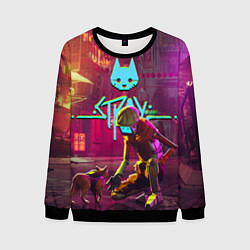 Мужской свитшот Stray - cat & robot