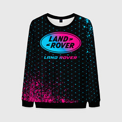 Свитшот мужской Land Rover - neon gradient, цвет: 3D-черный