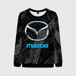 Свитшот мужской Mazda - следы шин, цвет: 3D-черный