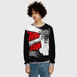 Свитшот мужской Человек-бензопила: Дэндзи, цвет: 3D-меланж — фото 2