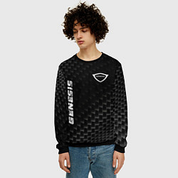 Свитшот мужской Genesis карбоновый фон, цвет: 3D-черный — фото 2