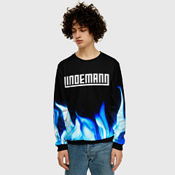 Свитшот мужской Lindemann blue fire, цвет: 3D-черный — фото 2