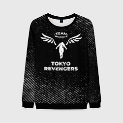 Свитшот мужской Tokyo Revengers с потертостями на темном фоне, цвет: 3D-черный