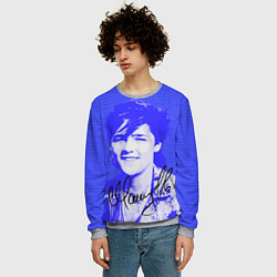 Свитшот мужской Юрий Шатунов в детстве - автограф, цвет: 3D-меланж — фото 2