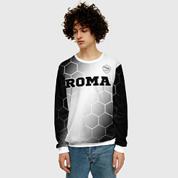 Свитшот мужской Roma sport на светлом фоне: символ сверху, цвет: 3D-белый — фото 2